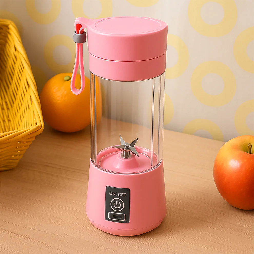 Portable USB Electric Juicer Bottle 6 Blade Rechargeable Blender – 380ML