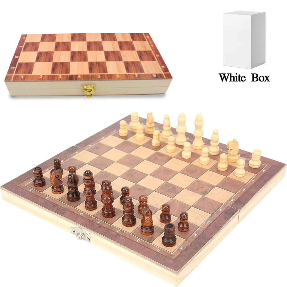 Foldable Magnetic Handcrafted Wooden Chess Board Set