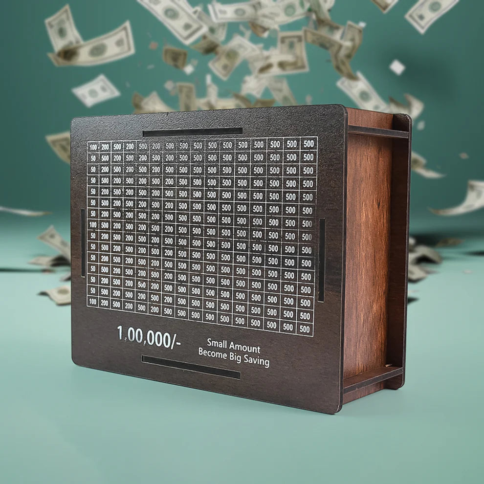 Premium Wooden Money Piggy Bank Saving Box Gullak