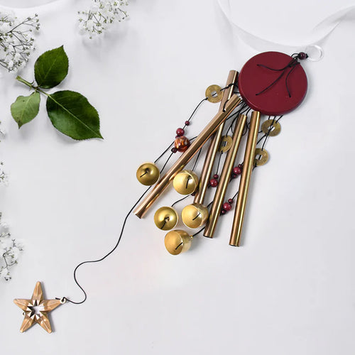 Aluminum Pipe Wind Chime With Brass Metal Bells