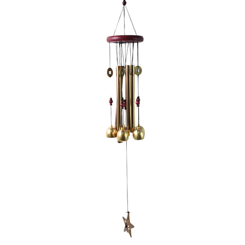 Aluminum Pipe Wind Chime With Brass Metal Bells