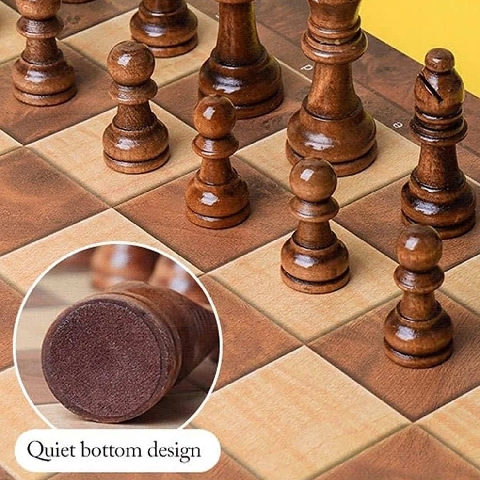 Foldable Magnetic Handcrafted Wooden Chess Board Set