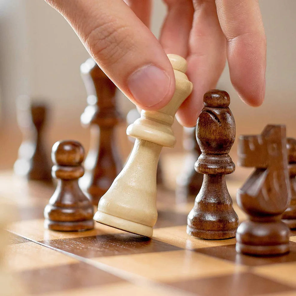 Foldable Magnetic Handcrafted Wooden Chess Board Set