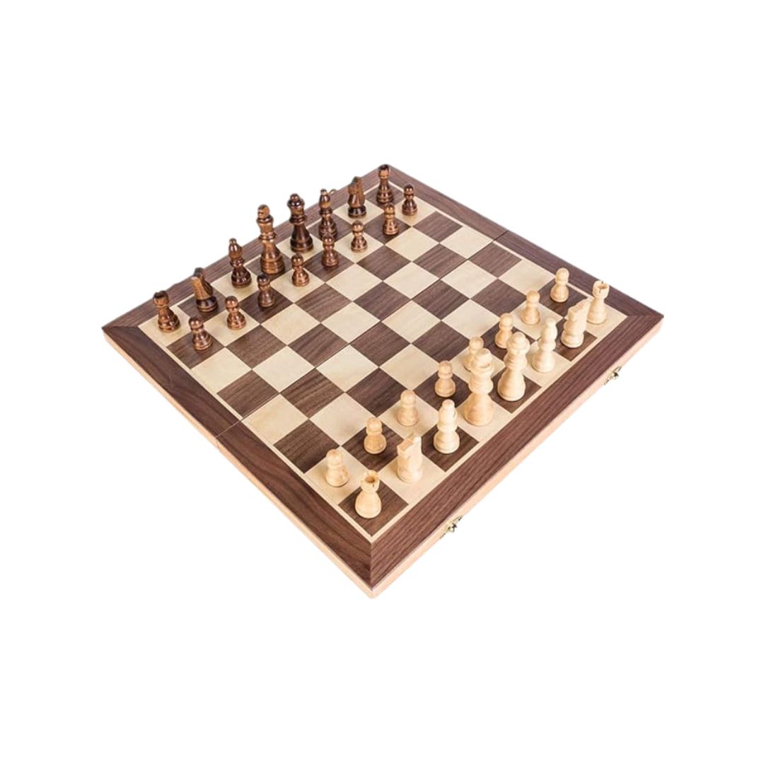 Foldable Magnetic Handcrafted Wooden Chess Board Set