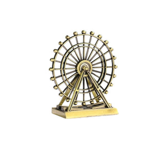 Vintage Ferris Wheel Miniature Showpiece, Antique Brass Finish