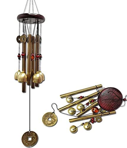 Aluminum Pipe Wind Chime With Brass Metal Bells