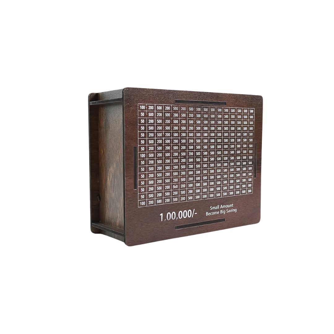 Premium Wooden Money Piggy Bank Saving Box Gullak