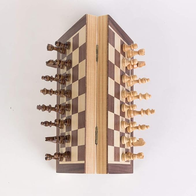 Foldable Magnetic Handcrafted Wooden Chess Board Set