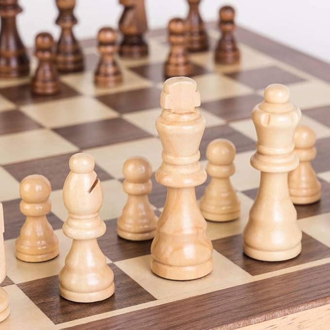 Foldable Magnetic Handcrafted Wooden Chess Board Set