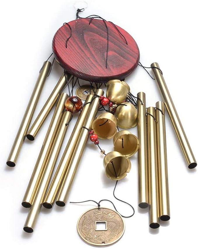 Aluminum Pipe Wind Chime With Brass Metal Bells