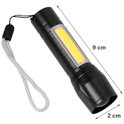Mini Rechargeable LED Flashlight Torch 3 Light Modes