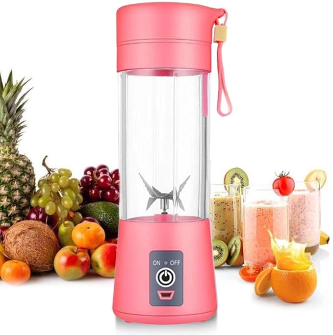 Portable USB Electric Juicer Bottle 6 Blade Rechargeable Blender – 380ML
