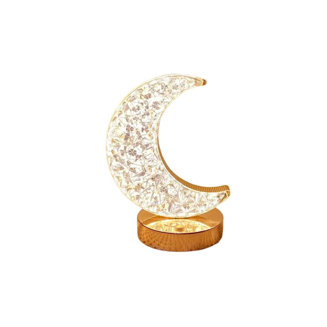 Half Moon Shape Table Lamp Touch Control Romantic Moon Lamp