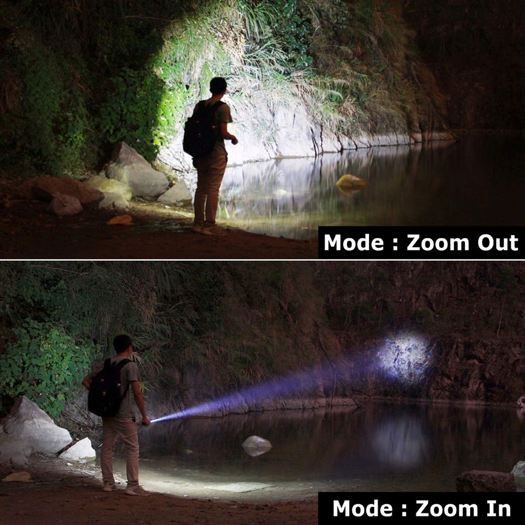 Mini Rechargeable LED Flashlight Torch 3 Light Modes