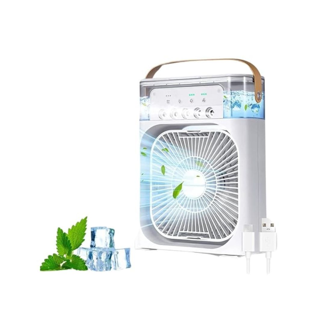 Mini Cooler Battery - Powered Portable AC Fan Adjustable Speed And Mode