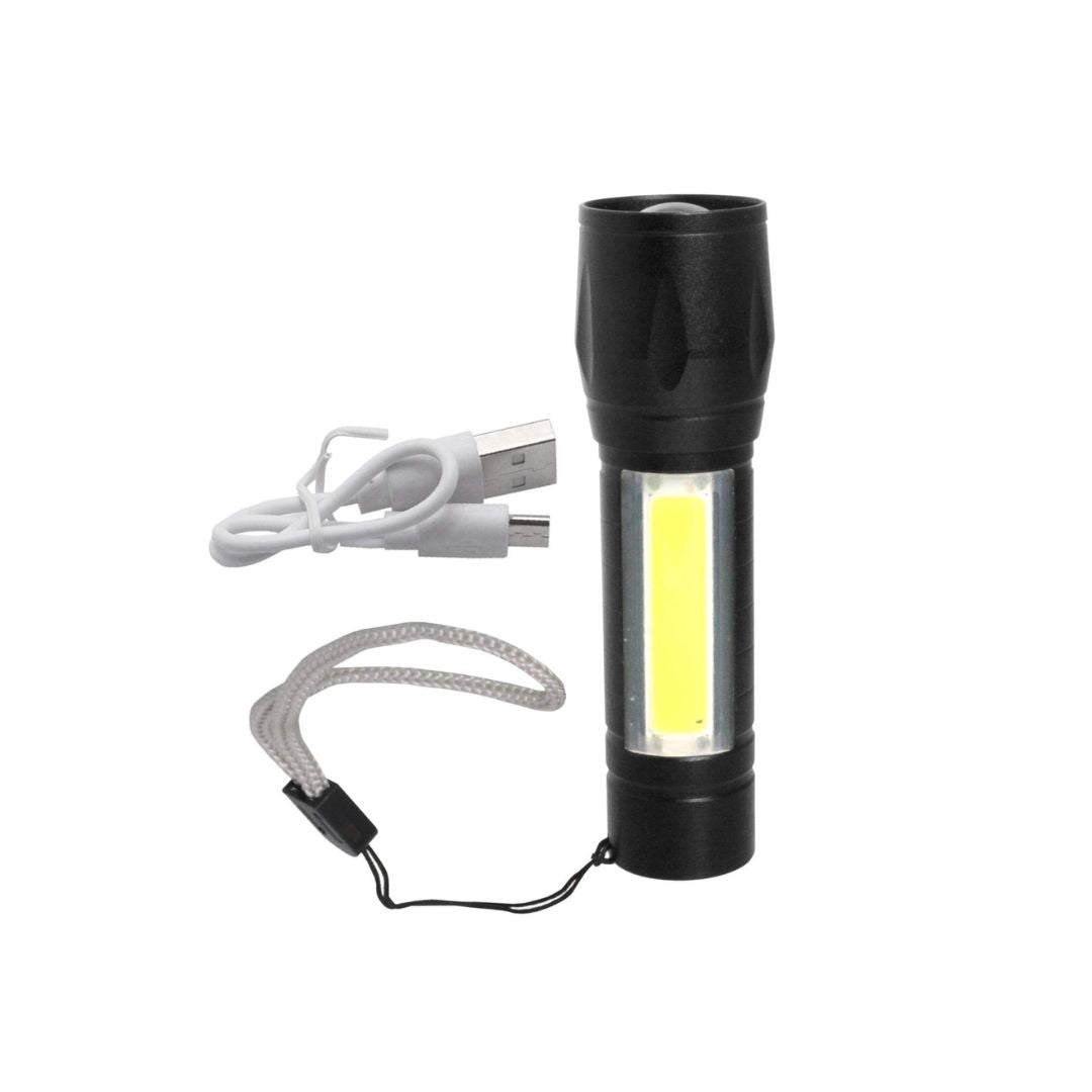 Mini Rechargeable LED Flashlight Torch 3 Light Modes